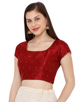 back dori solid blouse - 16999029 - Standard Image - 2