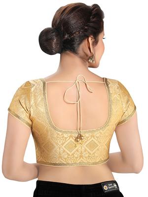 back detail brocade blouse - 16999062 - Standard Image - 2