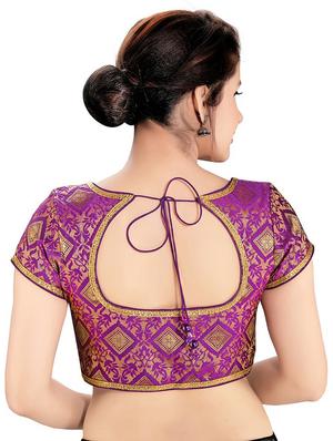 back detail brocade blouse - 16999065 - Standard Image - 2
