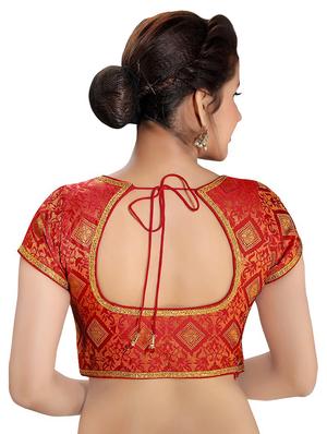 back detail brocade blouse - 16999066 - Standard Image - 2