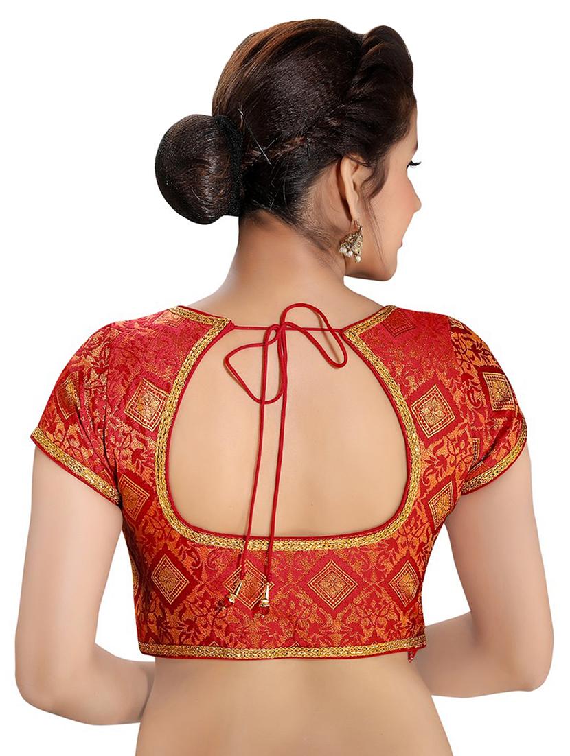 back detail brocade blouse - 16999066 - Zoom Image - 2
