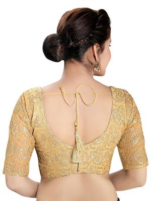 back detail brocade blouse - 16999069 - Standard Image - 2