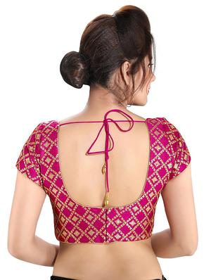self design brocade blouse - 16999076 - Standard Image - 2