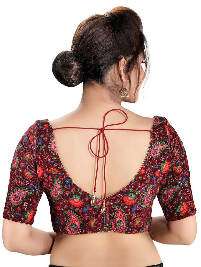 self design embroidered blouse - 16999096 - Zoom Image - 2