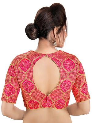 self design brocade blouse - 16999103 - Standard Image - 2