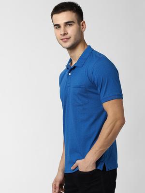 blue printed polo t-shirt - 16999323 - Standard Image - 2