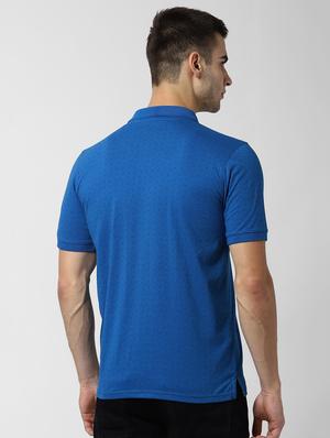 blue printed polo t-shirt - 16999323 - Standard Image - 3