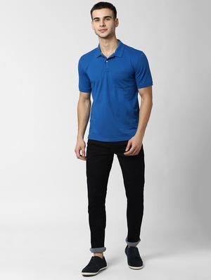 blue printed polo t-shirt - 16999323 - Standard Image - 4
