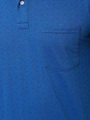blue printed polo t-shirt - 16999323 - Standard Image - 5