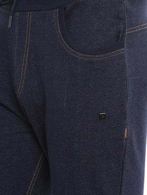 navy blue solid jogger - 16999473 - Standard Image - 5
