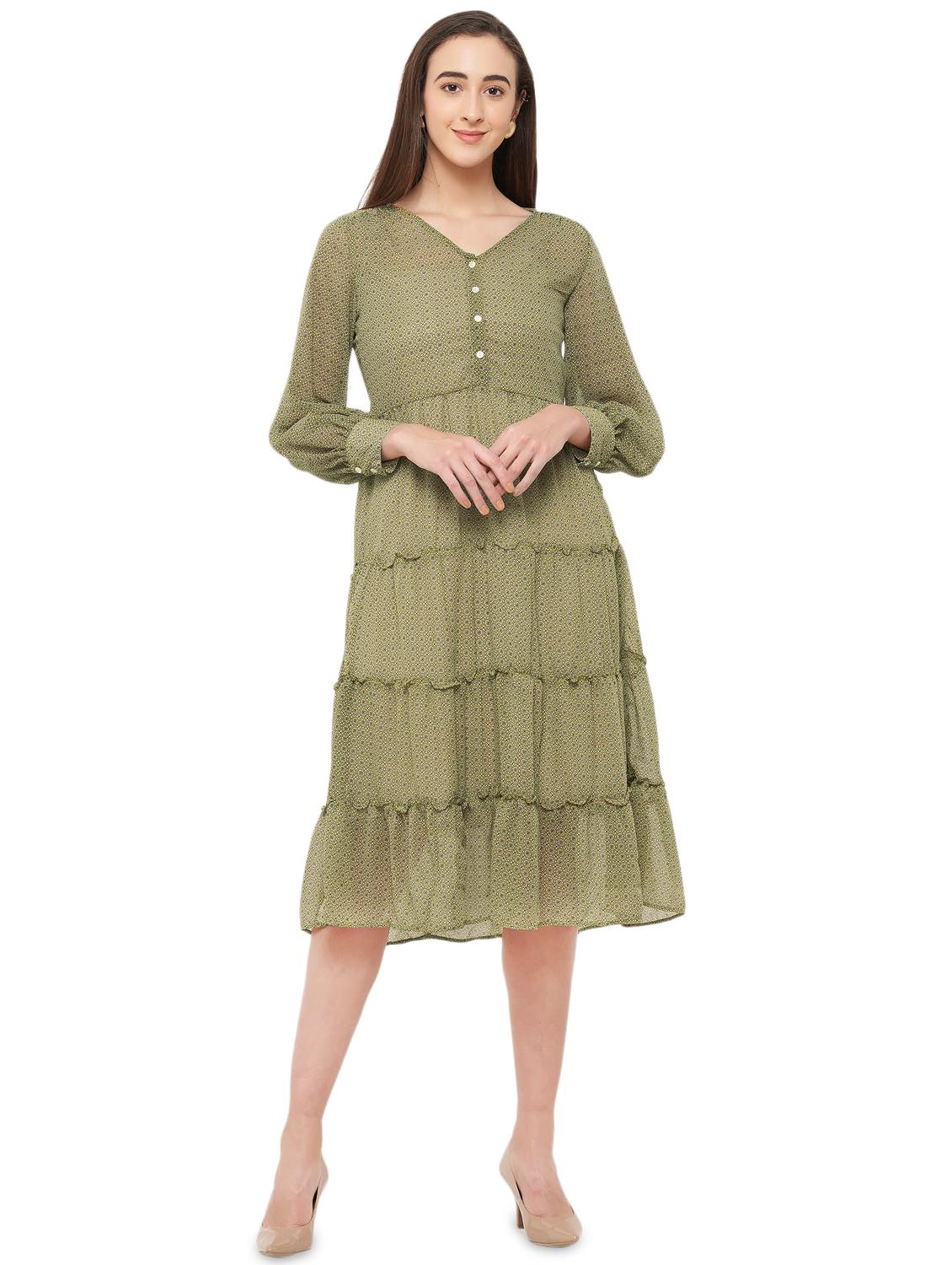 frill detail a-line dress - 16999479 - Zoom Image - 1