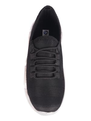 black mesh & synthetic lace up sneakers - 16999547 - Standard Image - 4