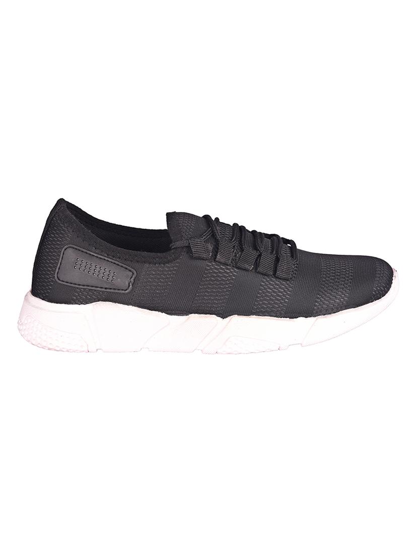 black mesh & synthetic lace up sneakers - 16999547 - Zoom Image - 2