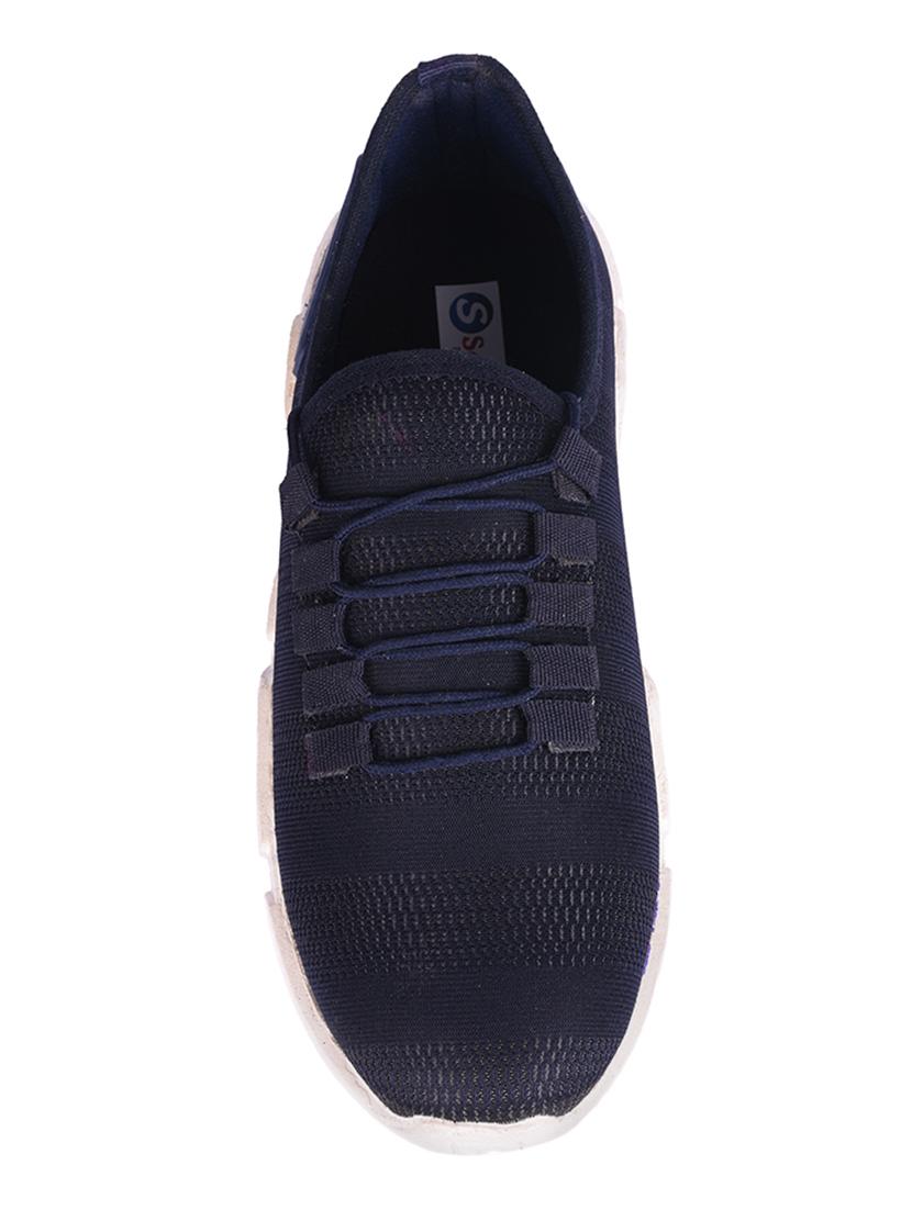 blue mesh & synthetic lace up sneakers - 16999549 - Zoom Image - 4