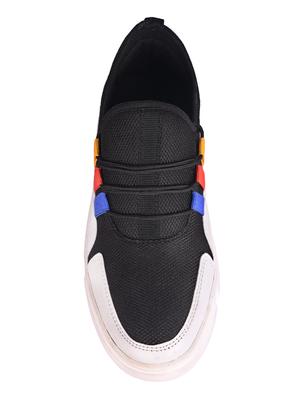 black mesh & synthetic lace up sneakers - 16999550 - Standard Image - 4