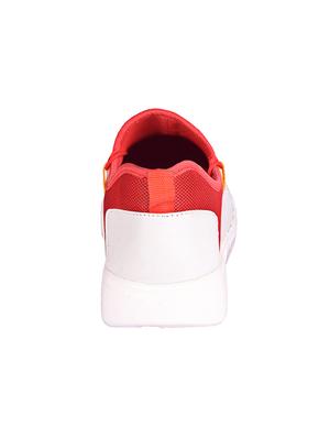 red mesh & synthetic lace up sneakers - 16999551 - Standard Image - 3