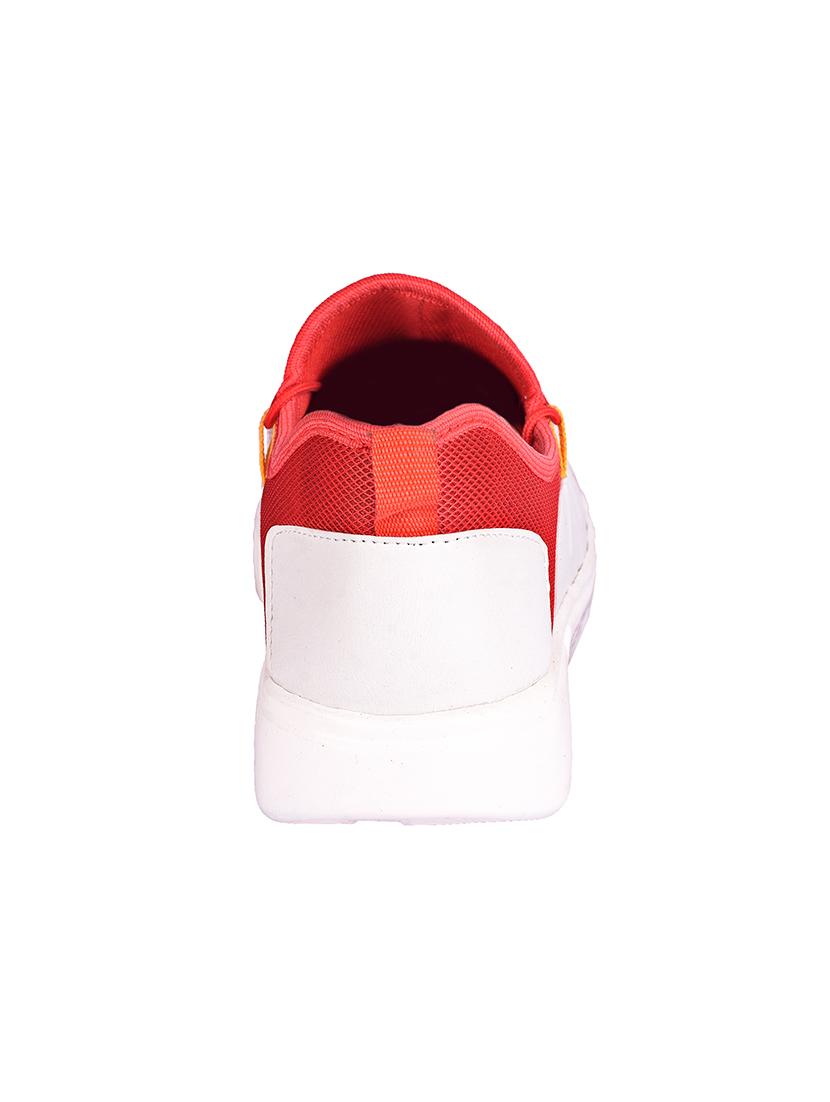red mesh & synthetic lace up sneakers - 16999551 - Zoom Image - 3