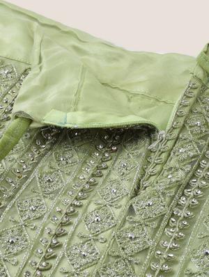 embroidered flared lehenga - 16999678 - Standard Image - 5