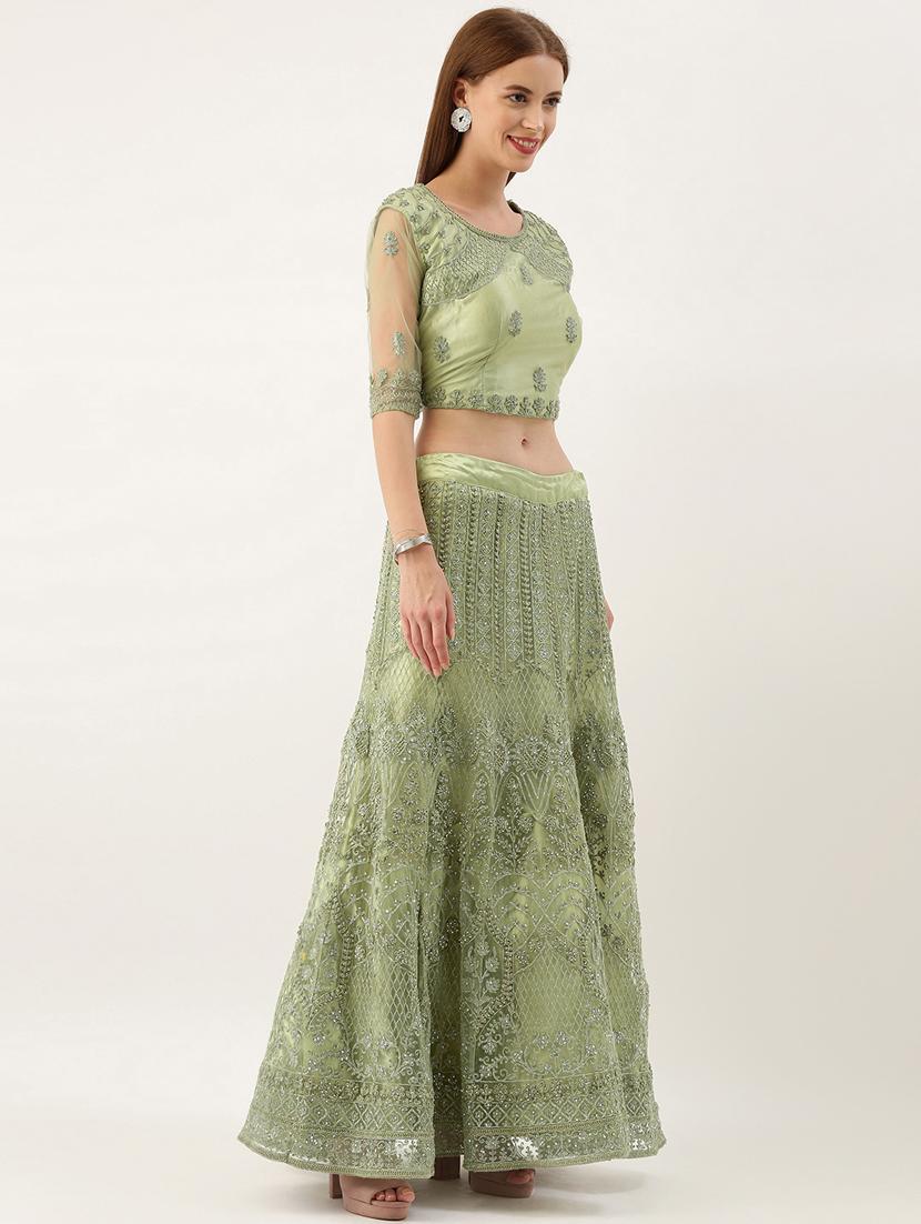embroidered flared lehenga - 16999678 - Zoom Image - 2