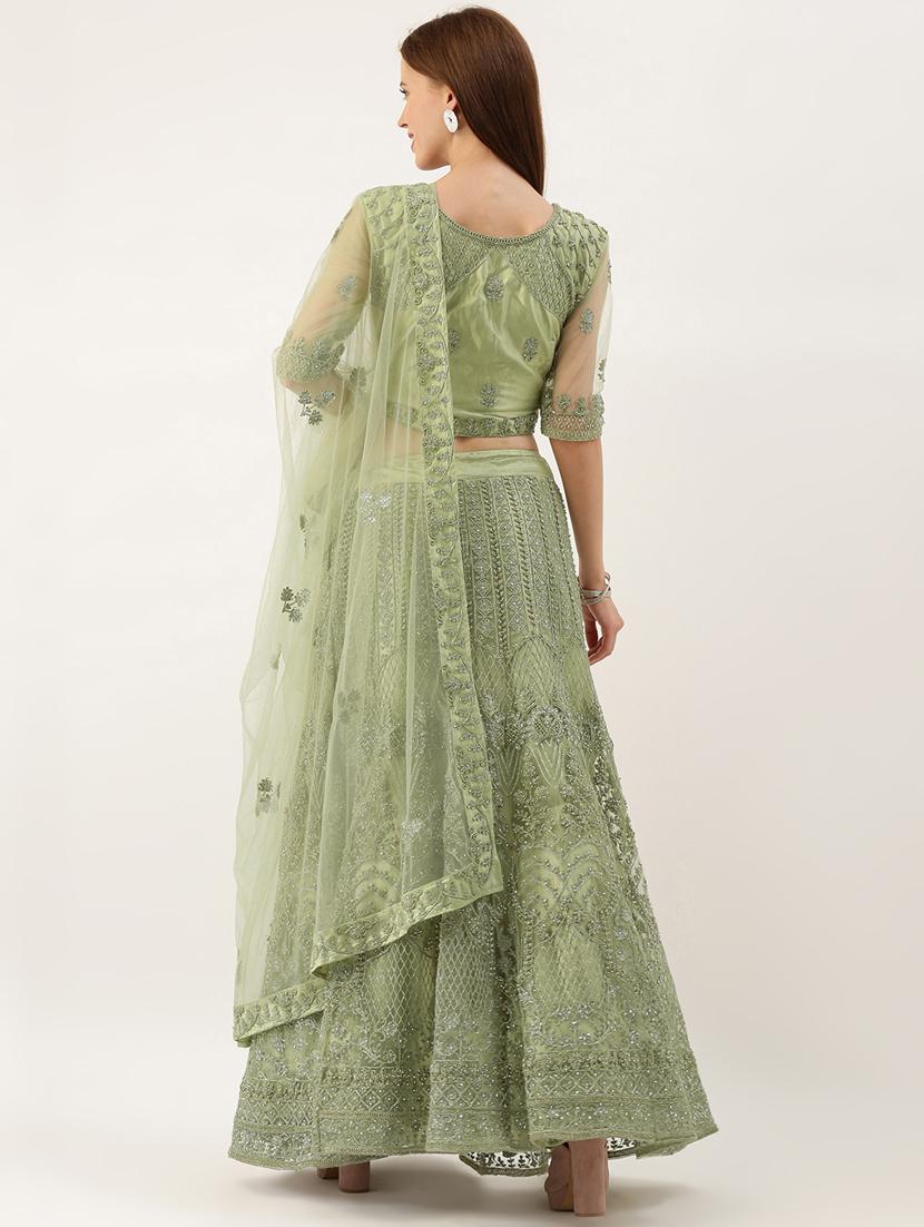 embroidered flared lehenga - 16999678 - Zoom Image - 3