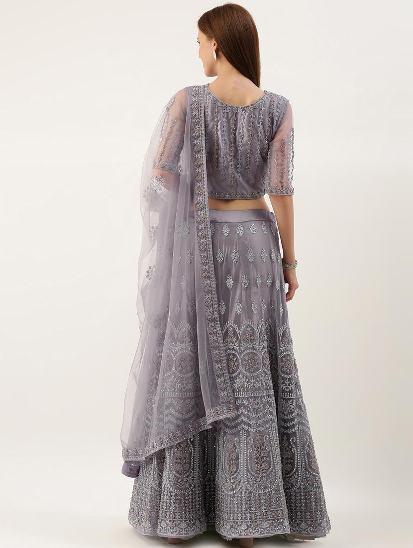 embroidered flared lehenga - 16999680 - Zoom Image - 3