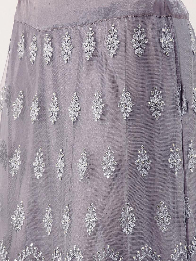 embroidered flared lehenga - 16999680 - Zoom Image - 4