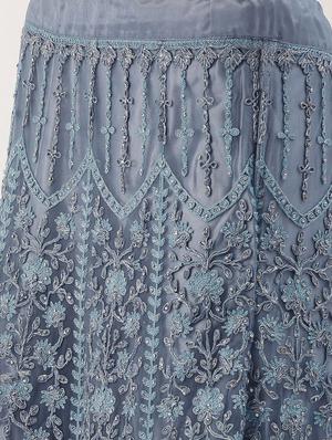 embroidered flared lehenga - 16999681 - Standard Image - 4