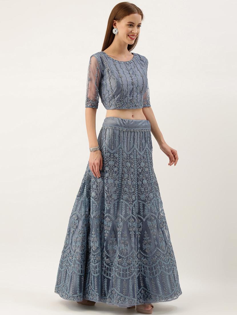 embroidered flared lehenga - 16999681 - Zoom Image - 2