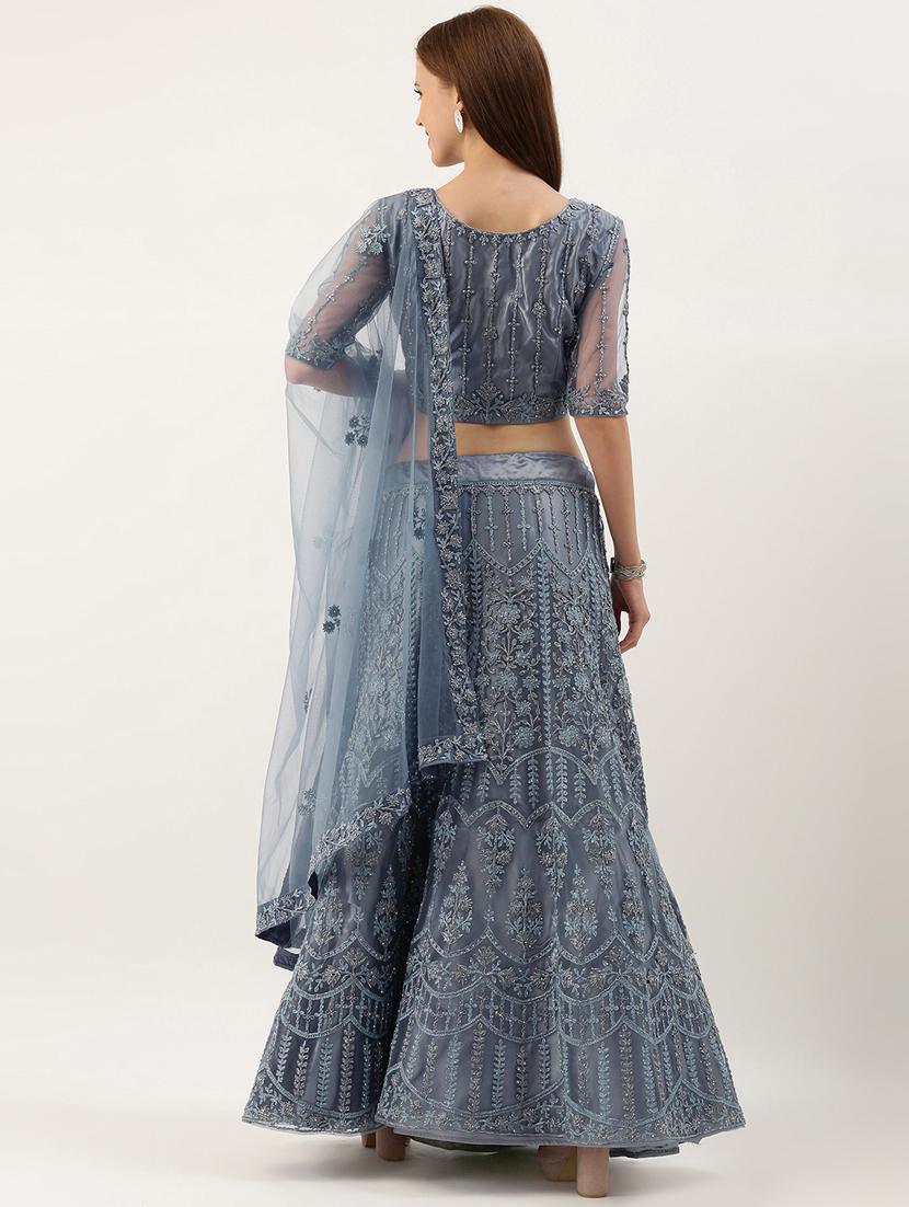 embroidered flared lehenga - 16999681 - Zoom Image - 3