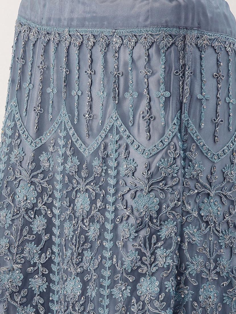 embroidered flared lehenga - 16999681 - Zoom Image - 4