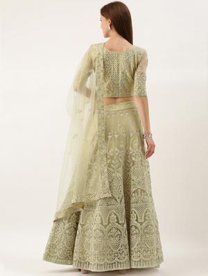 embroidered flared lehenga - 16999682 - Standard Image - 3