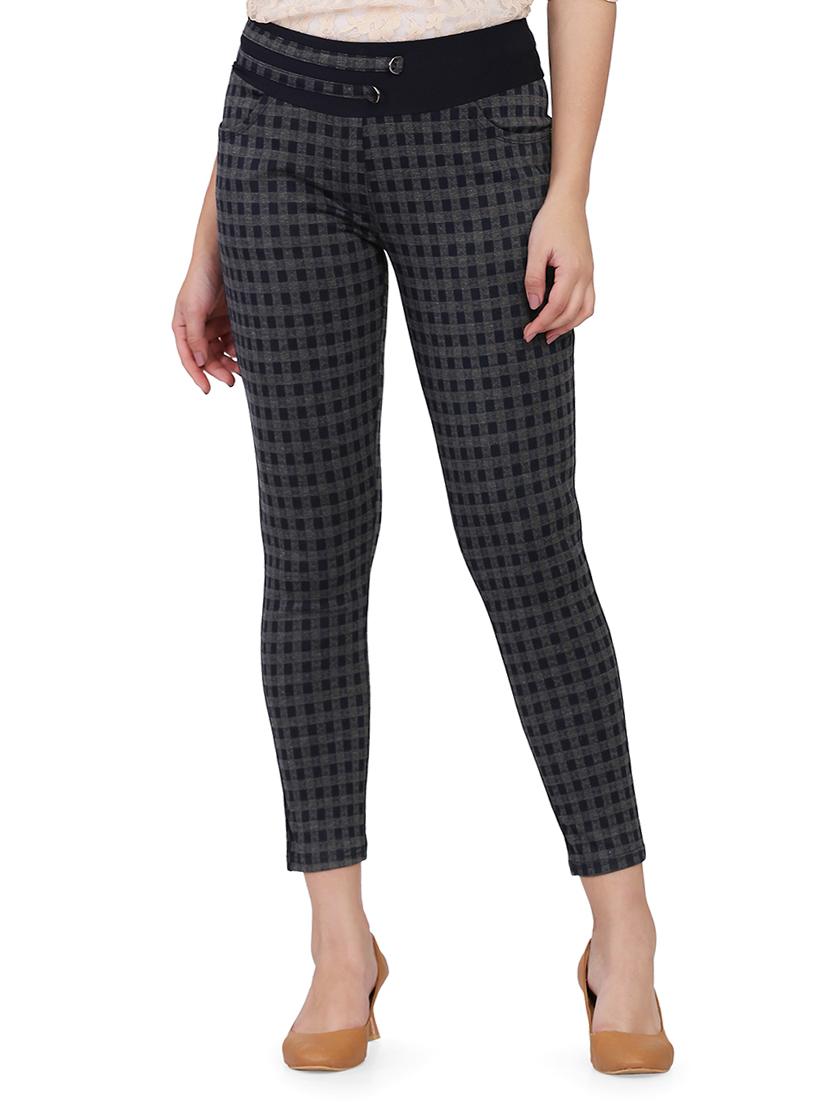 mid rise checkered jeggings - 16999881 - Zoom Image - 1