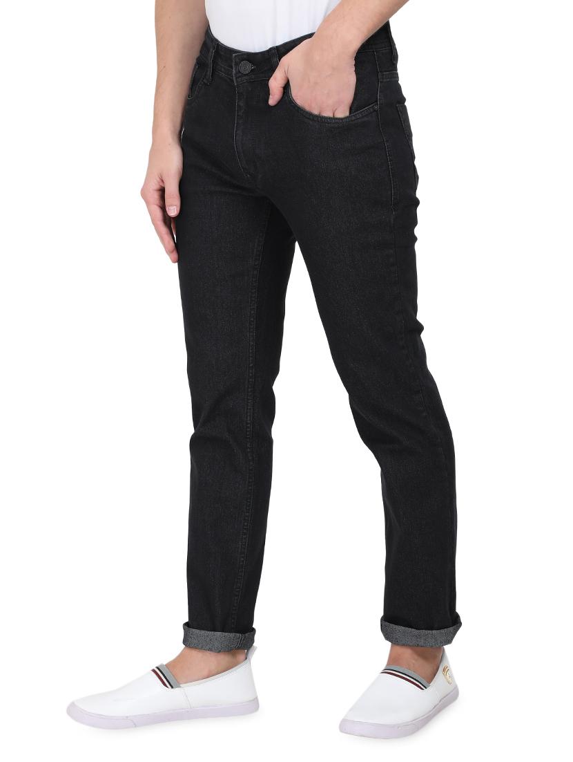 black plain denim jeans - 16999906 - Zoom Image - 2