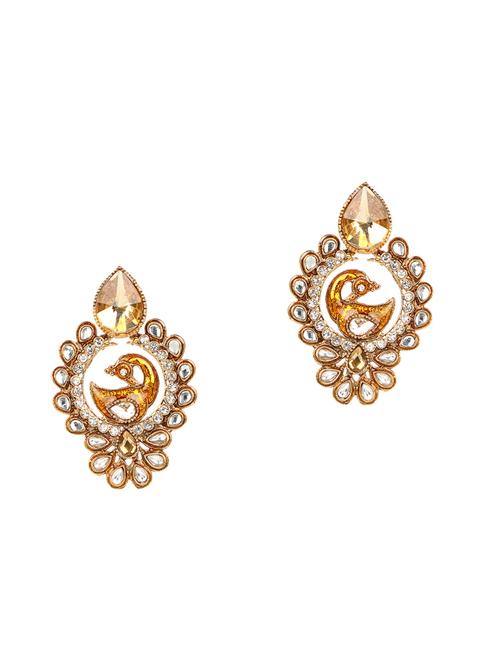 gold brass drop earring - 16999988 - Standard Image - 1