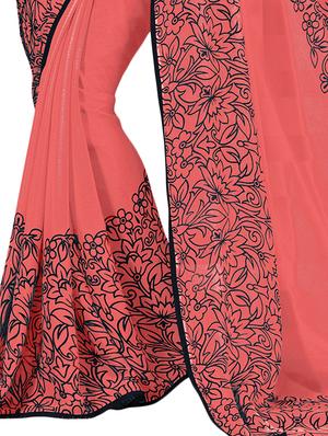 floral printed saree with blouse - 17000084 - Standard Image - 2