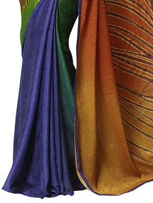 abstract printed saree with blouse - 17000134 - Standard Image - 2