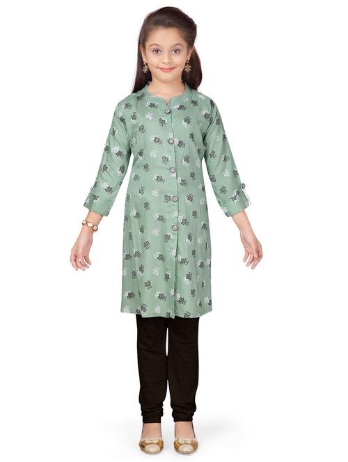 green cotton suit set - 17000584 - Standard Image - 1