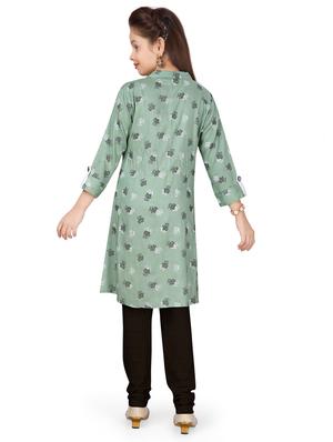 green cotton suit set - 17000584 - Standard Image - 3