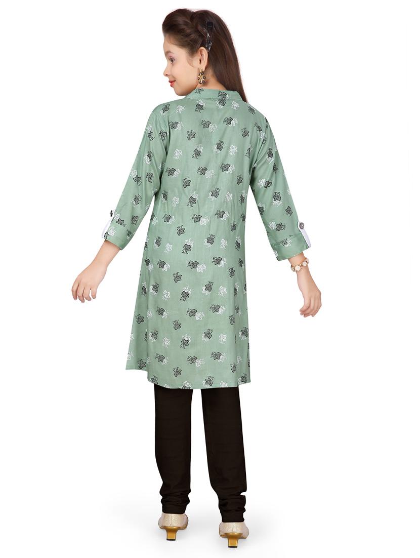 green cotton suit set - 17000584 - Zoom Image - 3