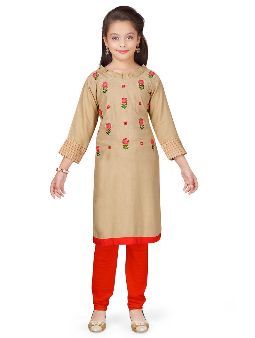 beige cotton suit set - 17000585 - Zoom Image - 1