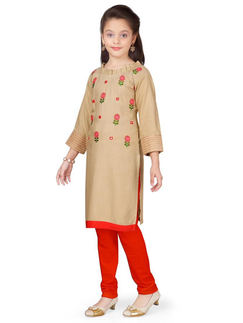 beige cotton suit set - 17000585 - Zoom Image - 2