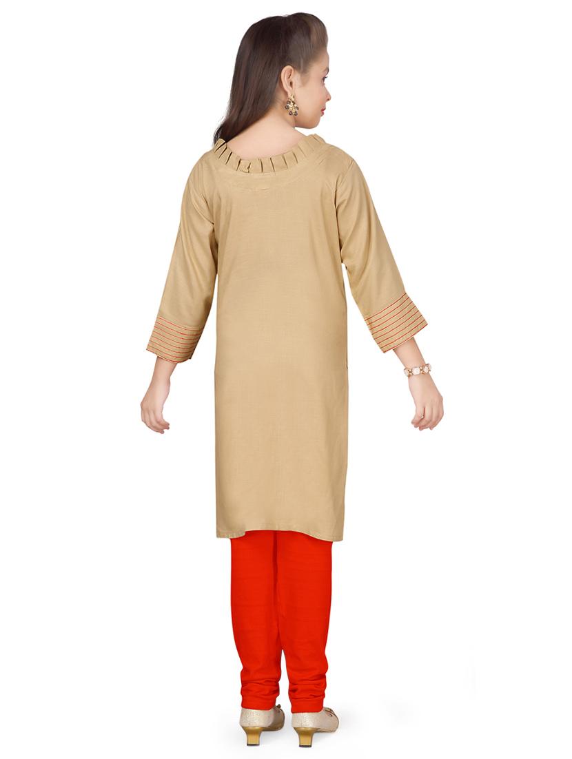 beige cotton suit set - 17000585 - Zoom Image - 3