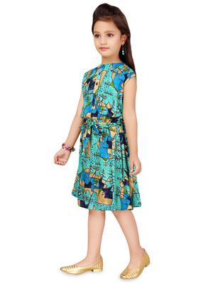 green polyester frock - 17000607 - Standard Image - 2