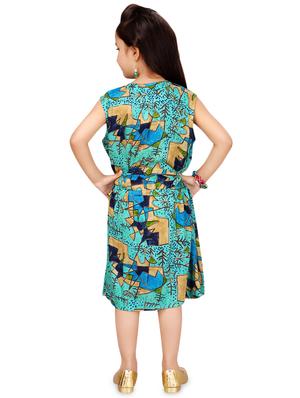 green polyester frock - 17000607 - Standard Image - 3