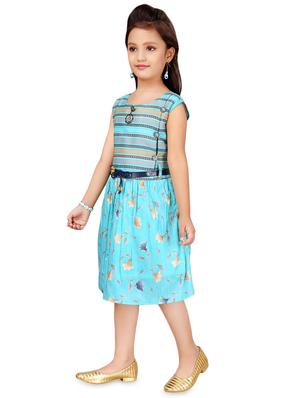 blue cotton frock - 17000611 - Standard Image - 2