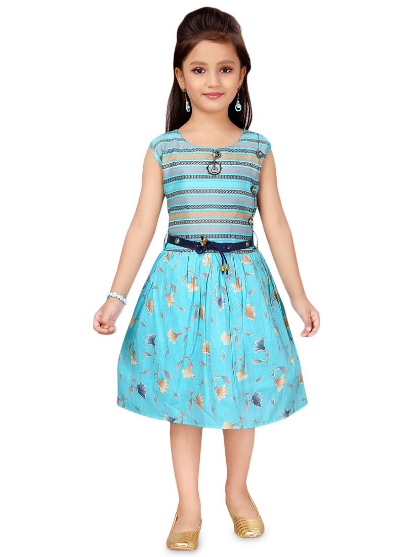 blue cotton frock - 17000611 - Zoom Image - 1