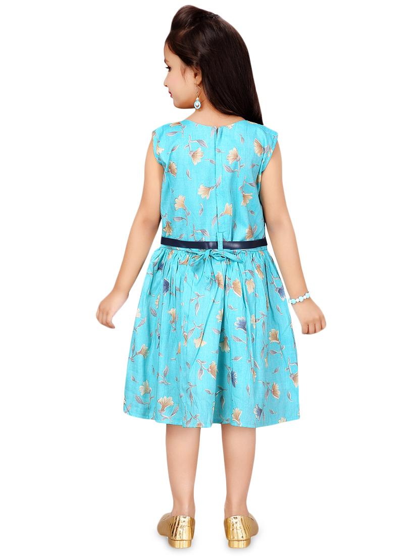 blue cotton frock - 17000611 - Zoom Image - 3