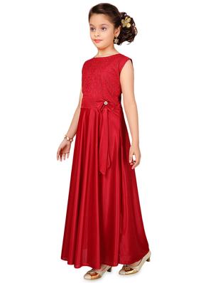 red silk blend party gown - 17000613 - Standard Image - 2
