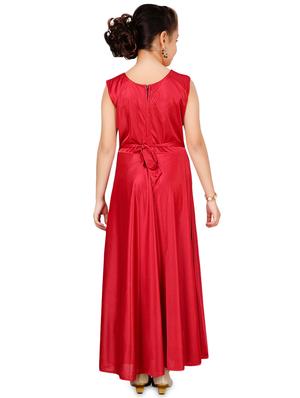red silk blend party gown - 17000613 - Standard Image - 3