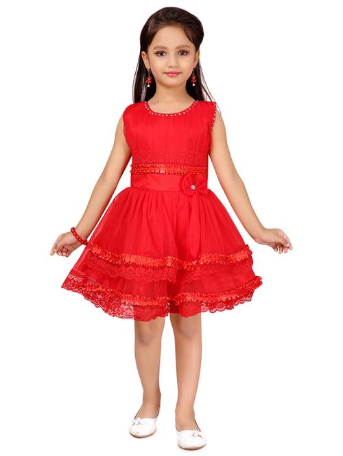 red net frock - 17000630 - Standard Image - 1